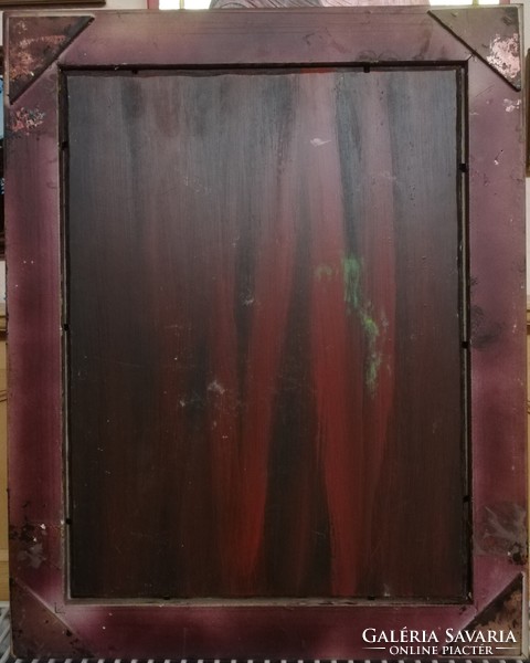 Vándorok - Jelzett, klasszikus olajfestmény ( 30 x 40, + új Blondel keret, olaj )