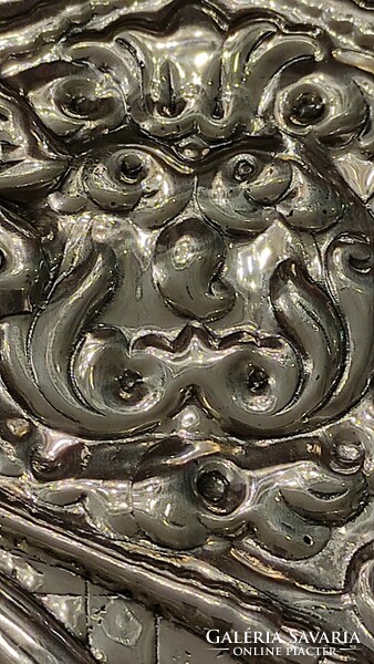 Régi ikon reprodukció XX közepe század ezüst keretben. Szent Anya "Szeretet" ".