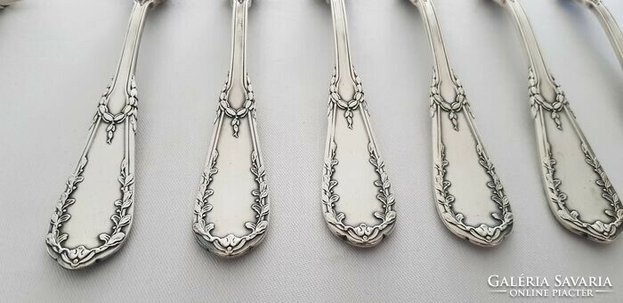 Xiv. Louis style, silver-plated, antique cutlery set, for 12 persons, 51 pieces (1925-1940)