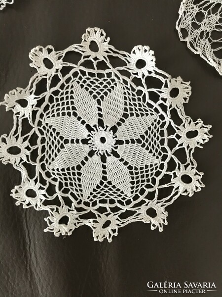 Six handmade lace tablecloths