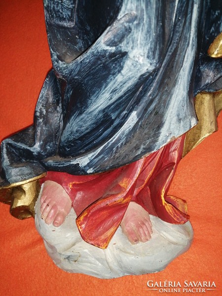 Large, wax, Virgin Mary with baby Jesus in her hands. Wall decoration.