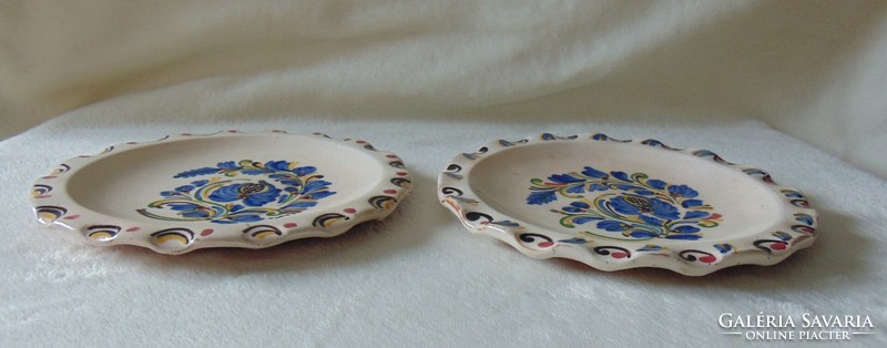 Vásárhelyi wall plate pair small h.M.V. 2 pieces with marking