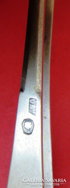 Old silver claw sugar tongs, tweezers, marked, 25.8 gr, length 11 cm
