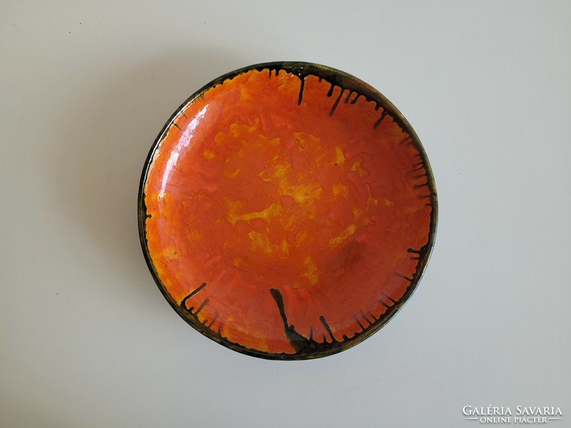 Retro kerámia tál fali tányér régi dísztányér mid century falidísz 29 cm
