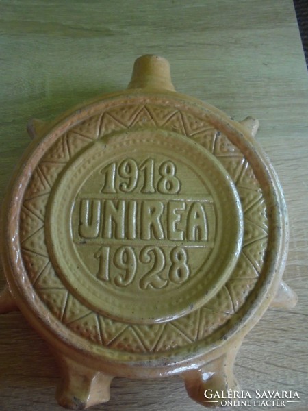 Mázas cserép kulacs UNIREA 1918-1928