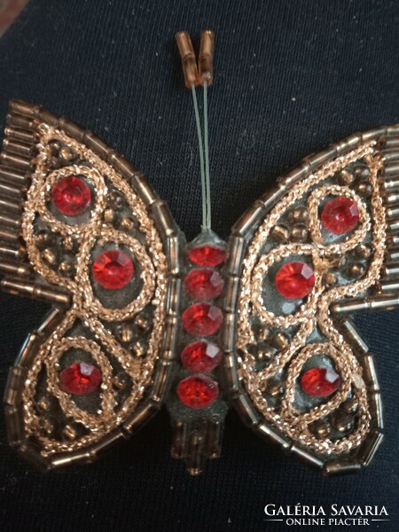 Beautiful handmade unique butterfly badge from the 1980s