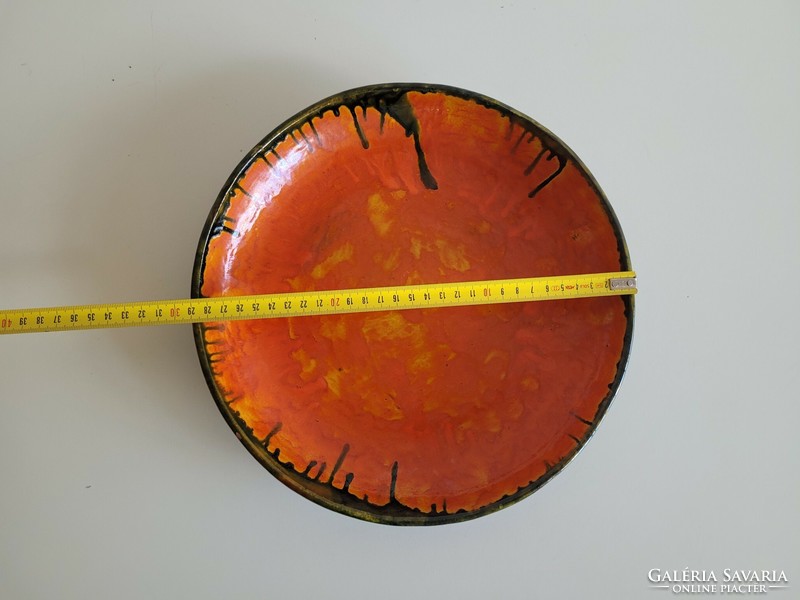 Retro kerámia tál fali tányér régi dísztányér mid century falidísz 29 cm