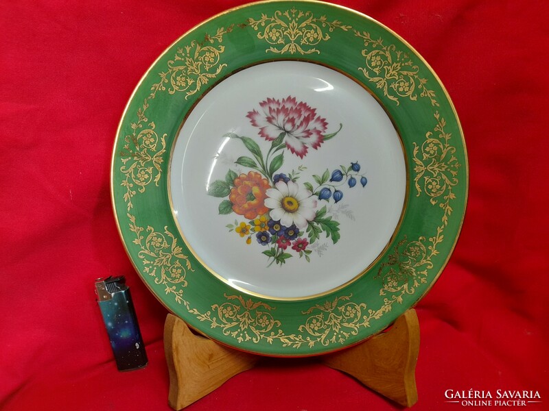 Porcelain plate with French limoges floral pattern.