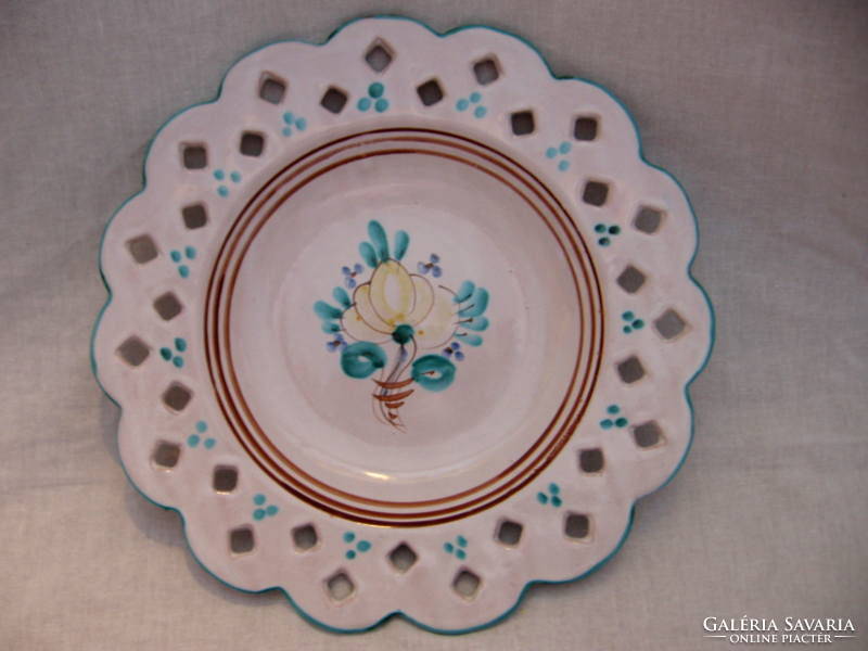 Old bowl wall plate and plate pierced in Haban