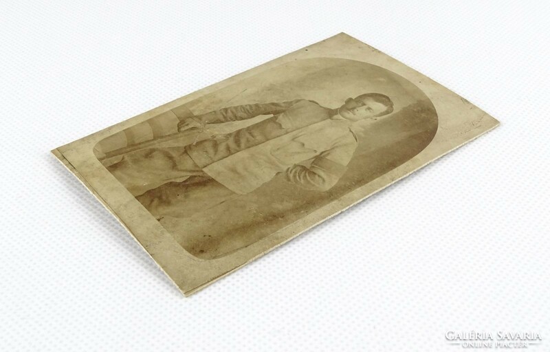 1J030 Antik fotográfia katona fotó katonatiszt vizitkártya VÁMOS BUDAPEST