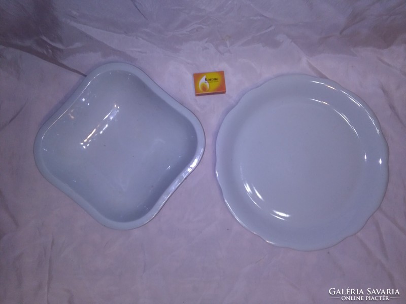 Old white zsolnay side dish or salad bowl
