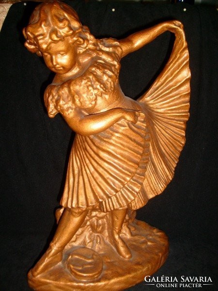 N19 curio baroque museum replica damaged antique gold colored sculptor plaster statue for sale to be restored