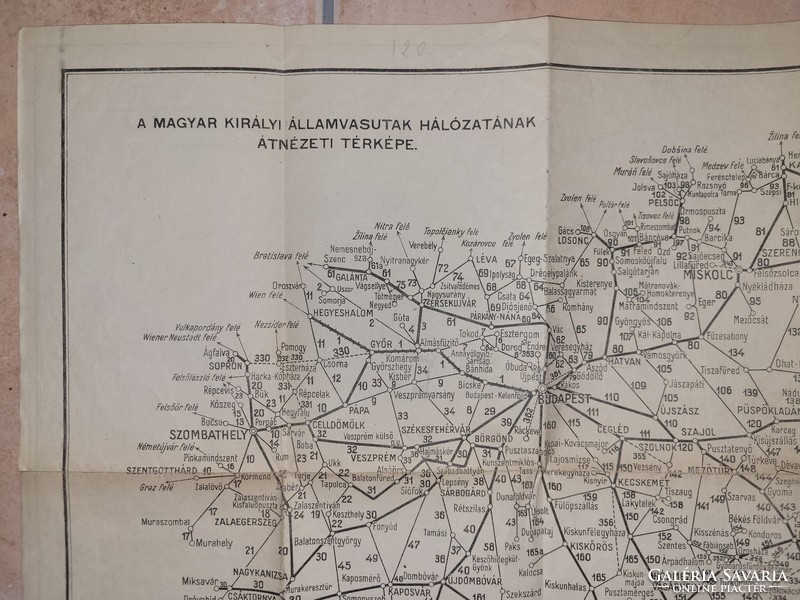 Magyar Királyi Államvasutak Közúti Gépkocsiüzem Autobusz-vonalainak térképe