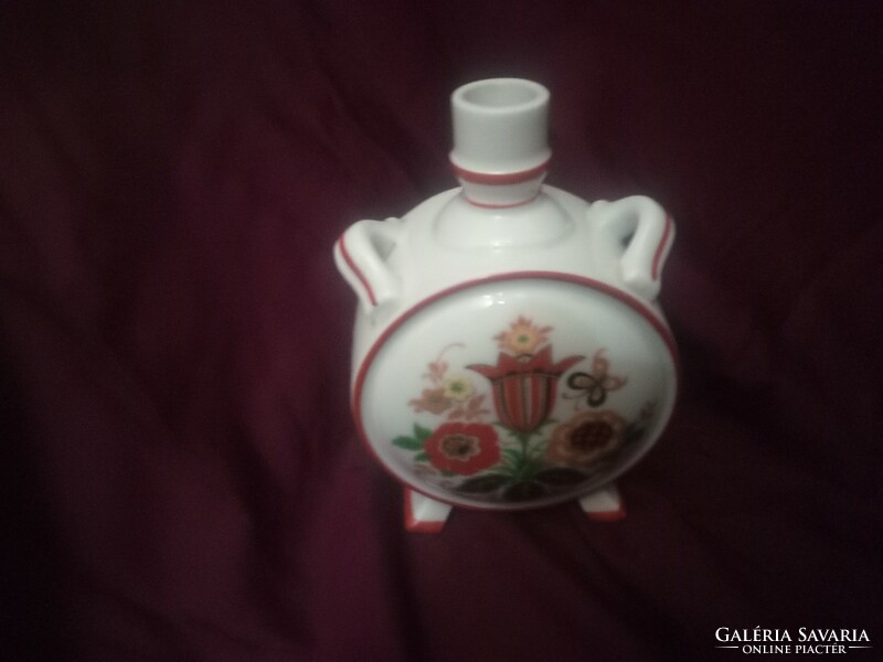 Zsolnay water bottle decorated with antique folk motifs with a special mark