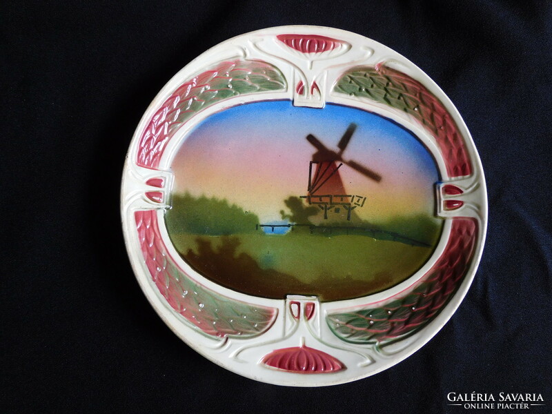 Antique majolica plate from Kremnica 17 cm