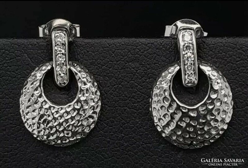 Csodás valódi gyémánt drágaköves   sterling ezüst /925/ füli--új