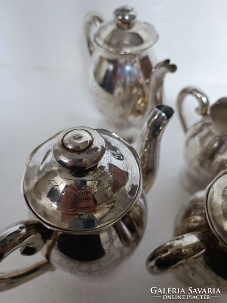 Antique chinoseire china silver teapot set 900 silver 20-30years