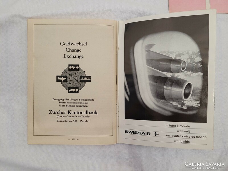 1960-as évek Svájci turisztikai, utazázi prospektusok