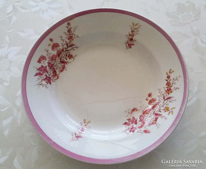 Old porcelain wall plate with floral plate 30 cm