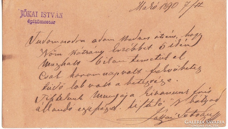 Magyarország levelezőlap 1890-ből