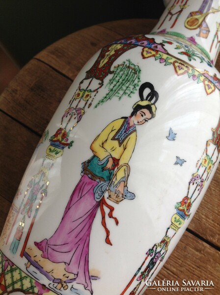 Régi kínai kézzel festett porcelán váza