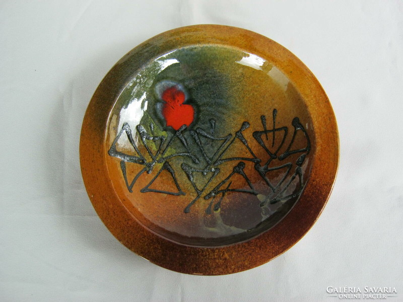 Juryed craftsman in sarcadic ceramic wall bowl