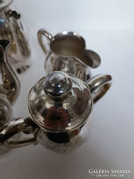 Antik chinoseire  Kína ezüst teás kanna kèszlet 900 ezüst 20-30èvek