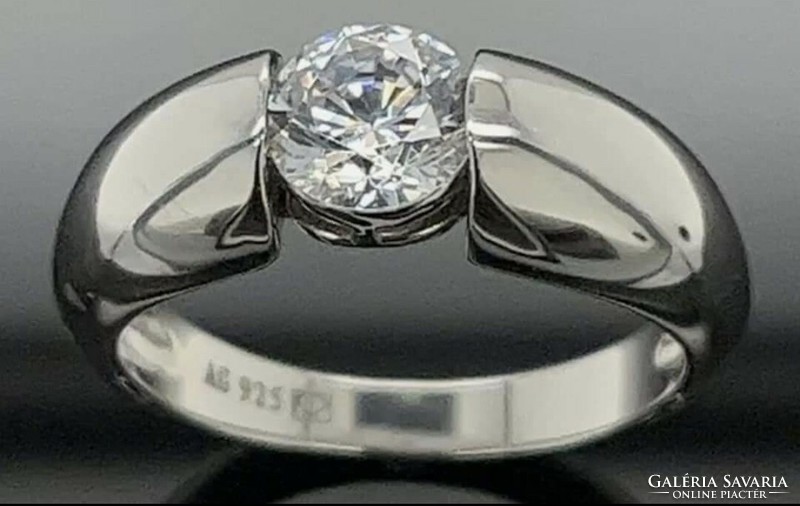 Mutatós cirkónium köves  sterling ezüst gyűrű   925/ - új
