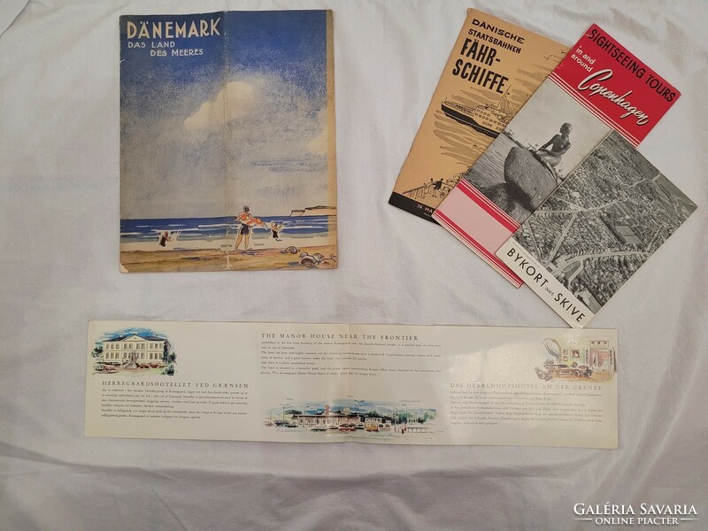 1960-as évek Dánia turisztikai, utazási prospektusok
