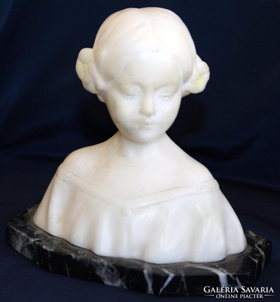 Antique friedrich goldscheider marble girl busts