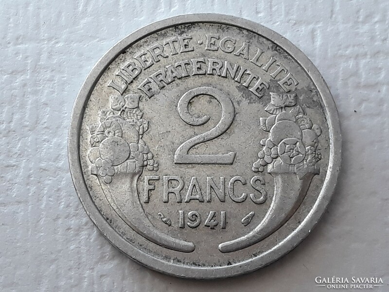 2 Francs 1941 érme - 2 Francia frank Liberte Egalite Fraternite Repvbliqve Francaise 1941 külföldi