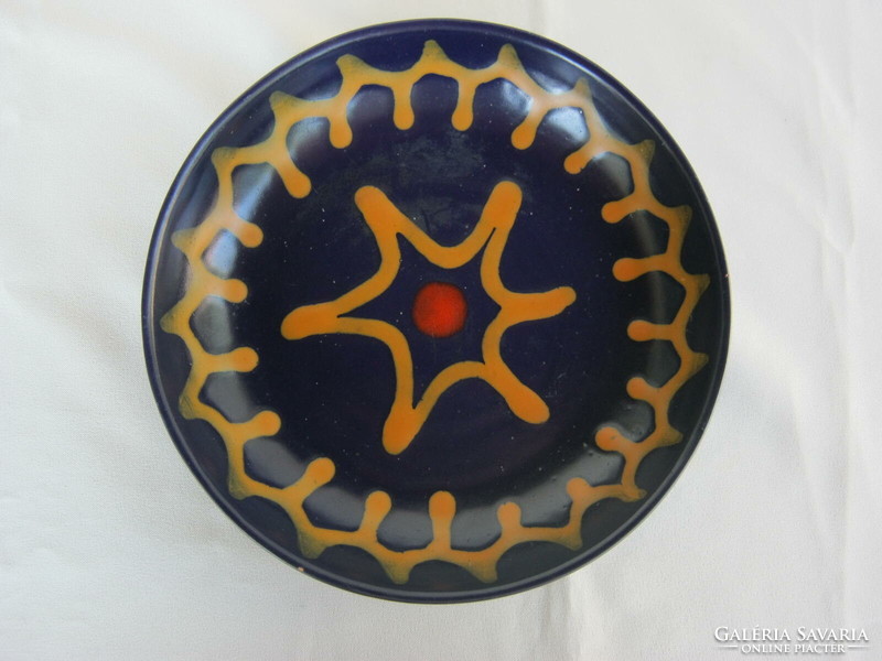 Juried craftsman retro ceramic wall bowl with he mark 20 cm