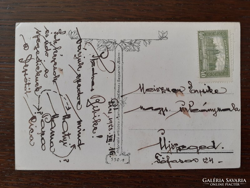 Régi képeslap 1923 Tito Corbella művészrajz szerelmespár art deco levelezőlap