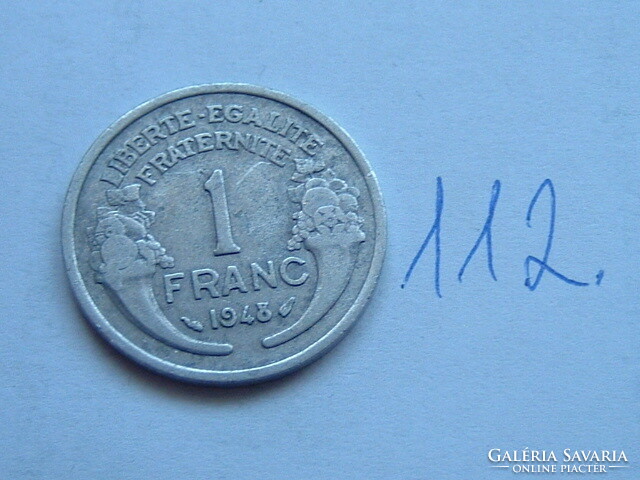 FRANCIA 1 FRANK 1948 ALU.  112.