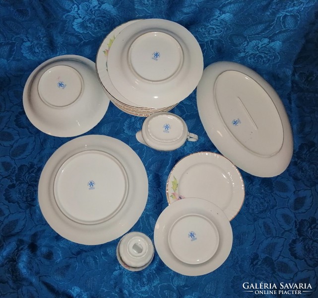 Arpo porcelain floral tableware - flat plate small plate serving sauce bowl salt shaker