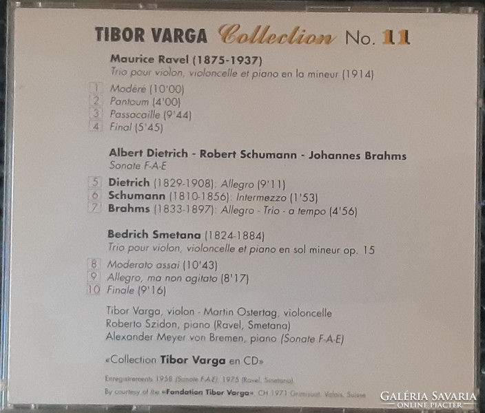 Tibor varga collection 11. Cd rare !!