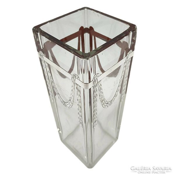 Art Nouveau vase with silver decoration - m01055