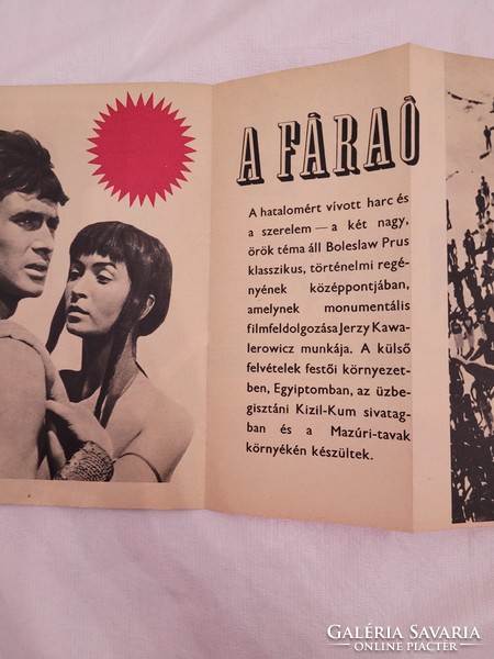 Brochure of the film version of the pharaoh, barbara brylska in Hungarian