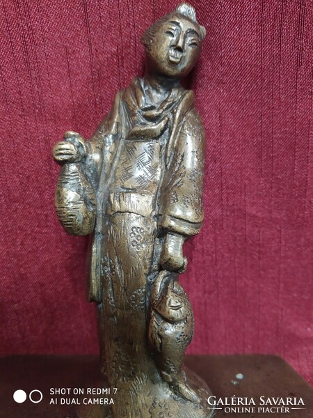 Antique Japanese Bronze Statuette (Letter Weight) from the Meinian Age (Early 20th Century)