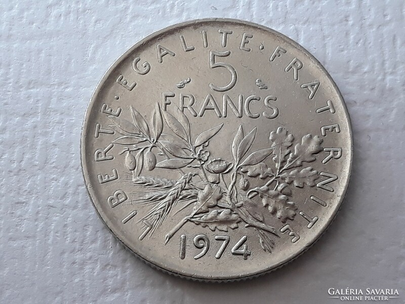 5 Frank 1974 Coin - Very Beautiful French 5 French 1974 Foreign Coin