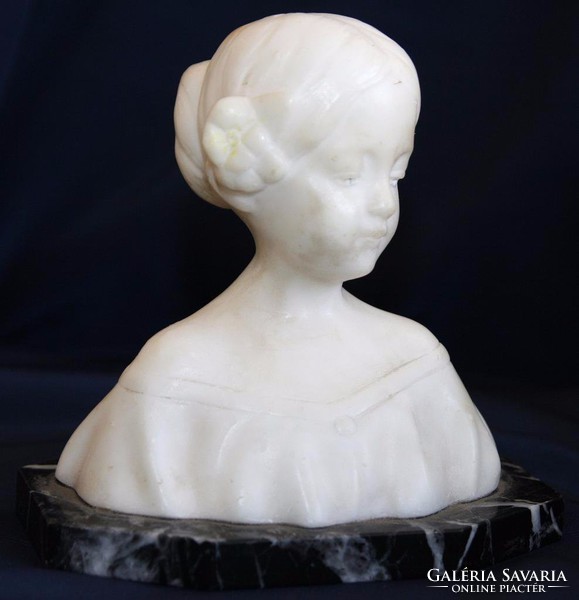 Antique friedrich goldscheider marble girl busts