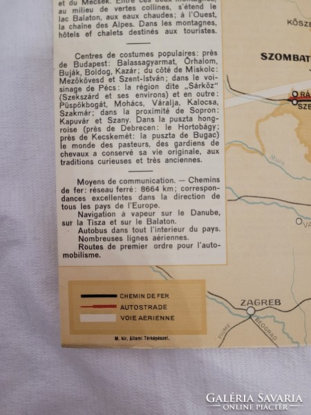 Brochure about Hungary in hongrie, in french, with map