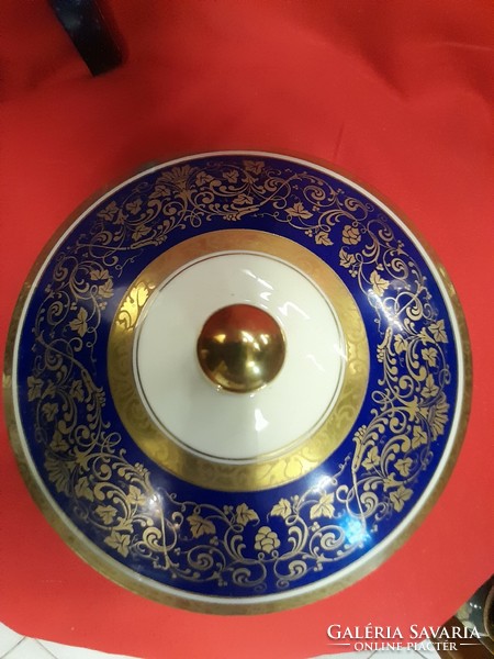 German germany rosenthal in large gilded porcelain bonboniet, box, centerpiece