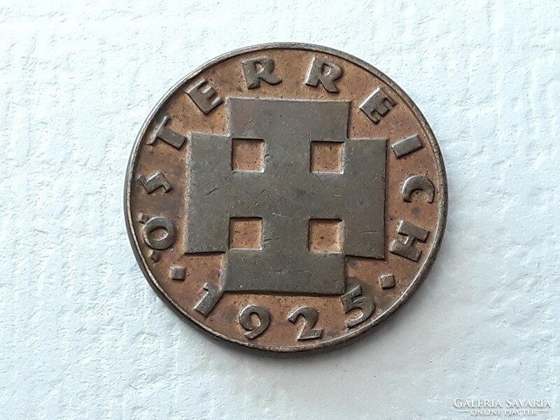 2 Groschen 1925 érme - Osztrák 2 gröschen 1925 Österreich külföldi pénzérme