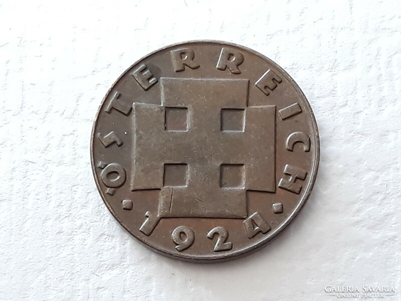 200 Kroner 1924 coin - Austrian 200 krona 1924 Österreich foreign coin