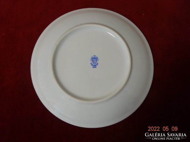 Lowland porcelain small plate, brown striped, six for sale. He has! Jókai.