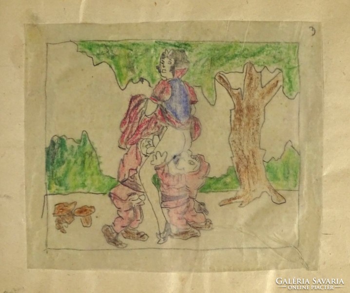 1I830 erotic booklet with snow white and seven dwarfs