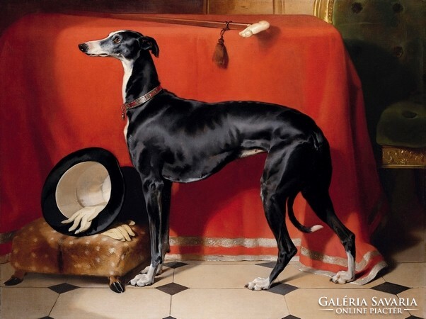 E. Landseer, eos, prince albert's favorite english agar 1941, oil painting, reprint dog print, greyhound