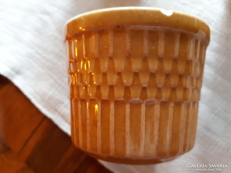 Kispest granite honey brown coffee or tea cup - designer: lászló zahajszky