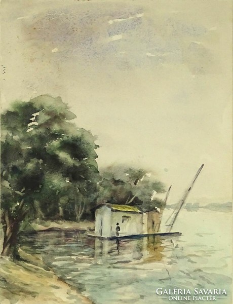 1I818 XX. századi festő : Halászhajó